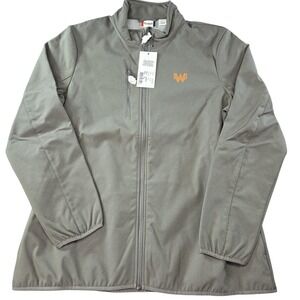 Clique Whataburger Jacket Mens Large Gray Full Zip Lined Water Resistant Pockets